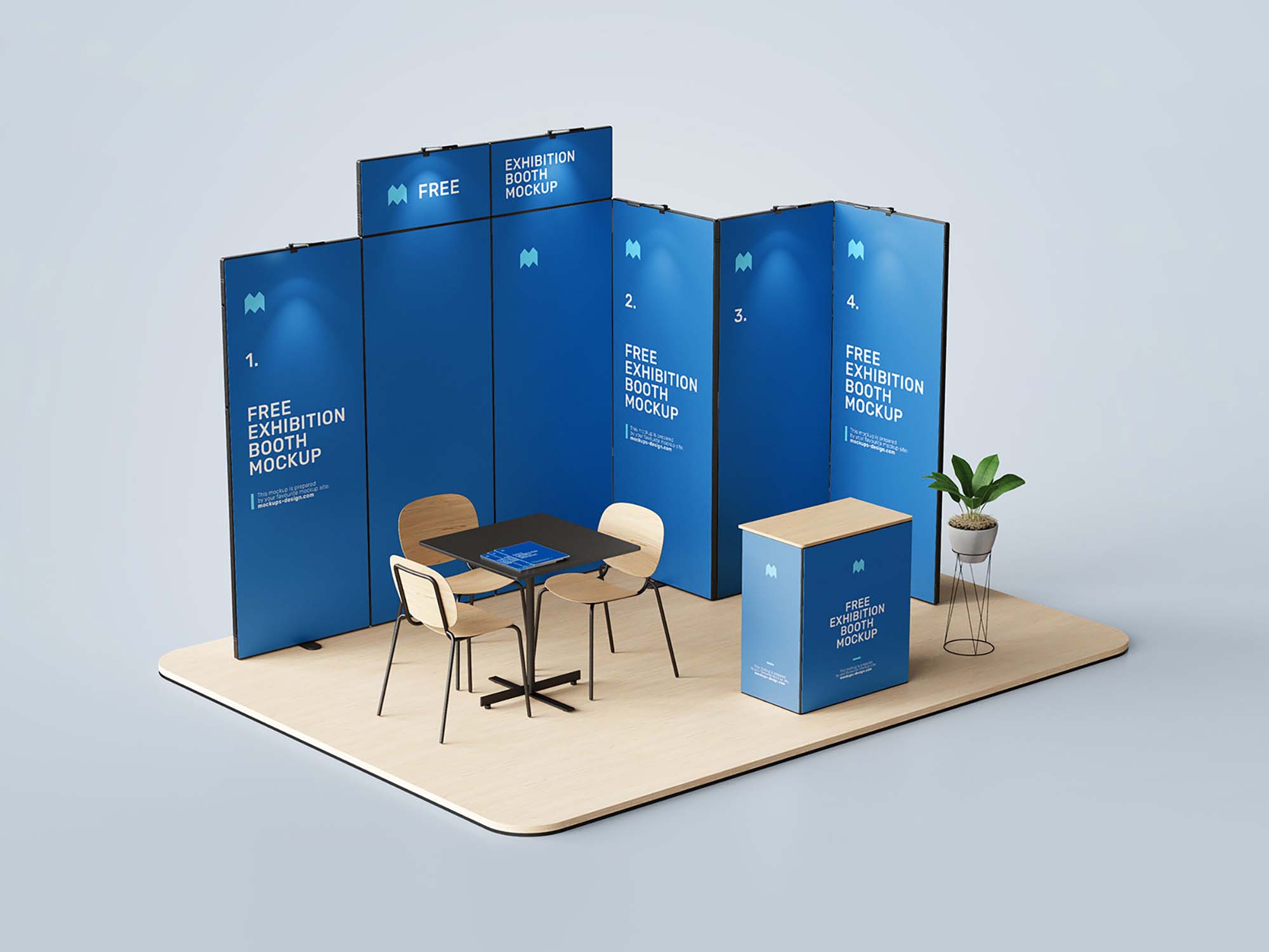 Corporate exhibition booth at a trade show