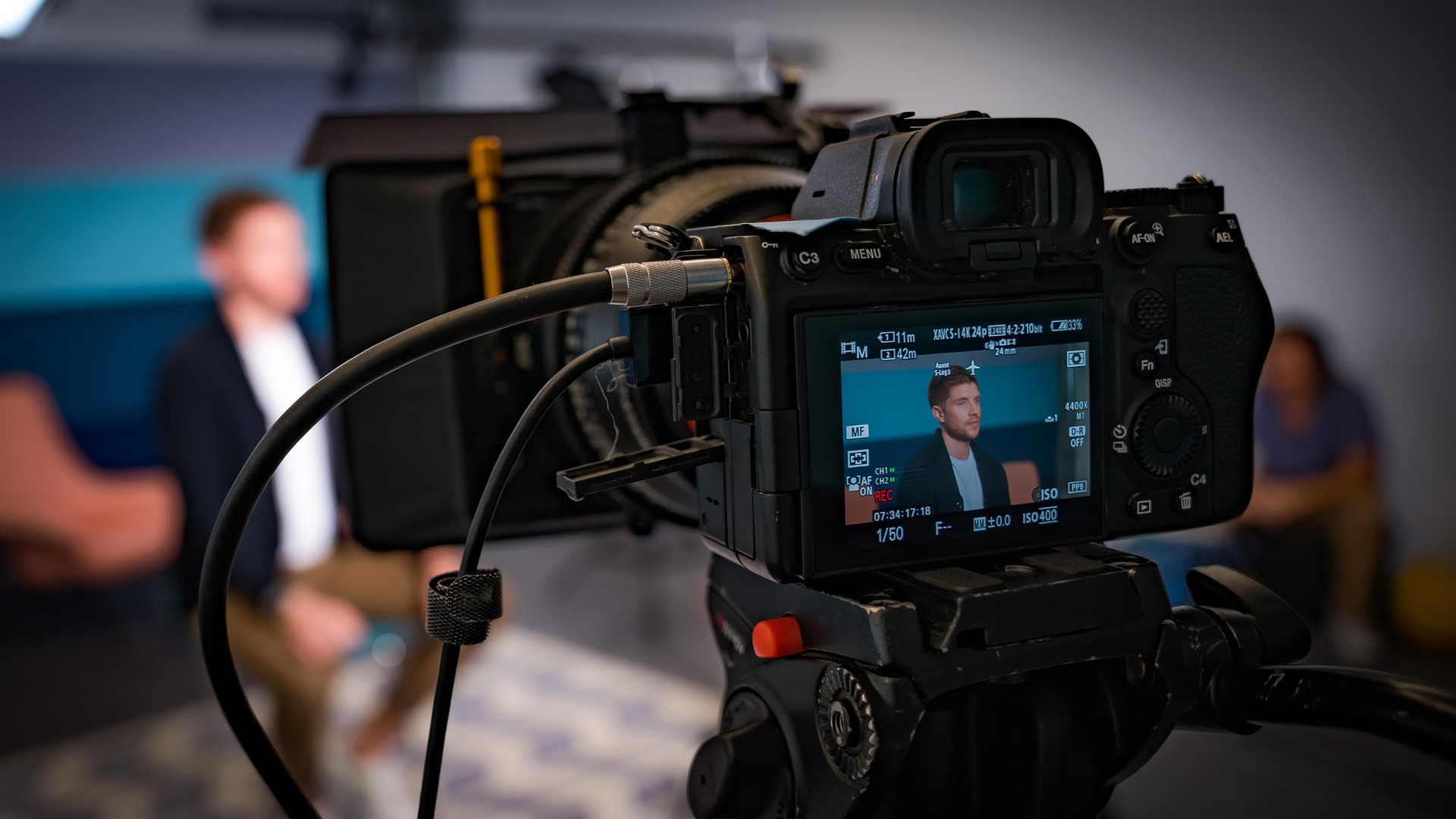 Media team filming professional videography content